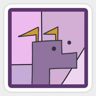 Abstract Purple Dragon Sticker